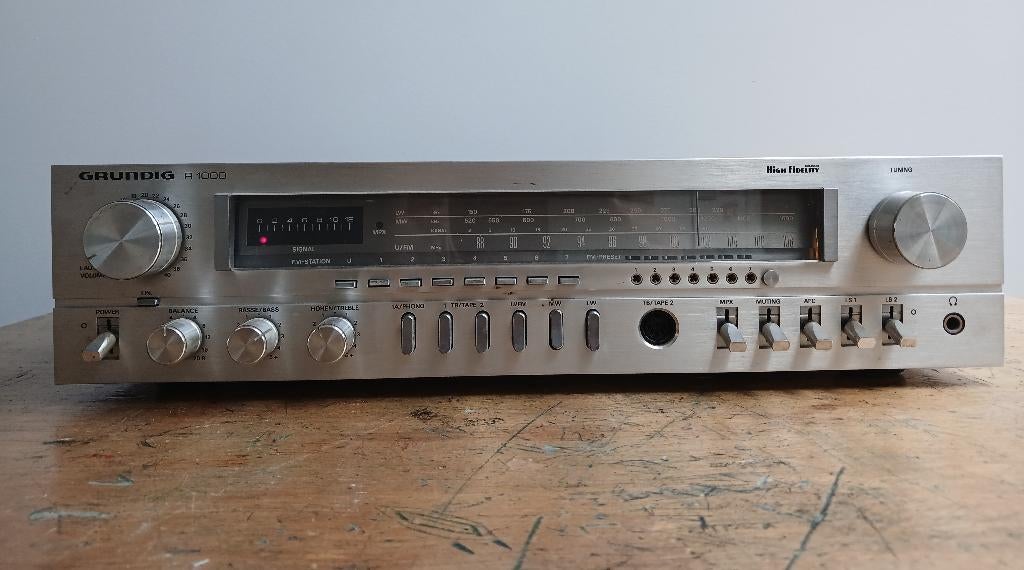 Vintage 1979 GRUNDIG R 1000 Stereo Receiver Hi-Fi Amplifier, Audio, Tv en Foto, Ophalen, Gebruikt, Stereo, Overige merken