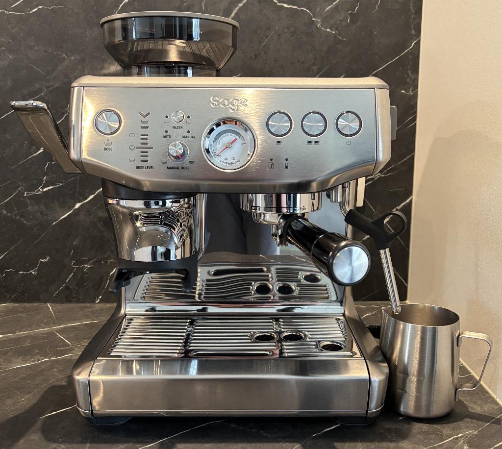 sage barista express impress, Ophalen, Espresso apparaat, Zo goed als nieuw, 1 kopje