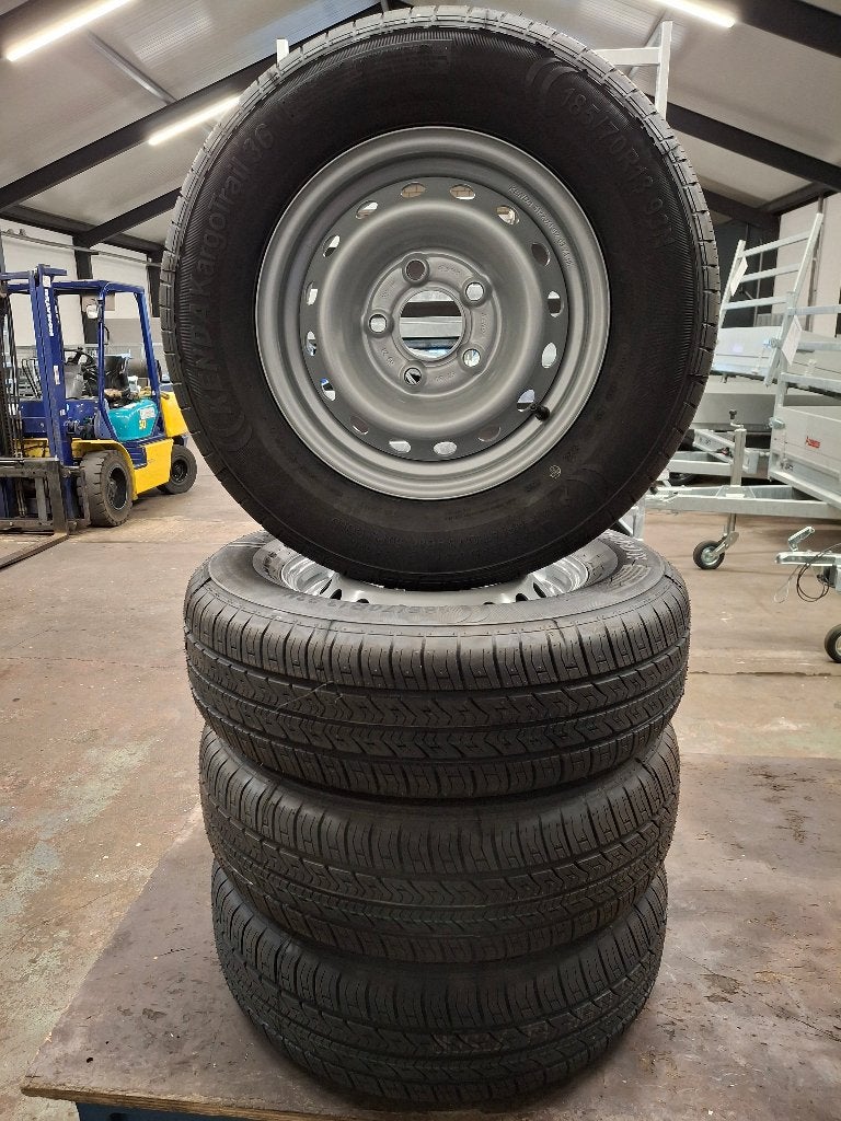 Voorraad-ACTIE banden aanhangwagen 185/70R13 met velg 5x112, Ophalen, Nieuw