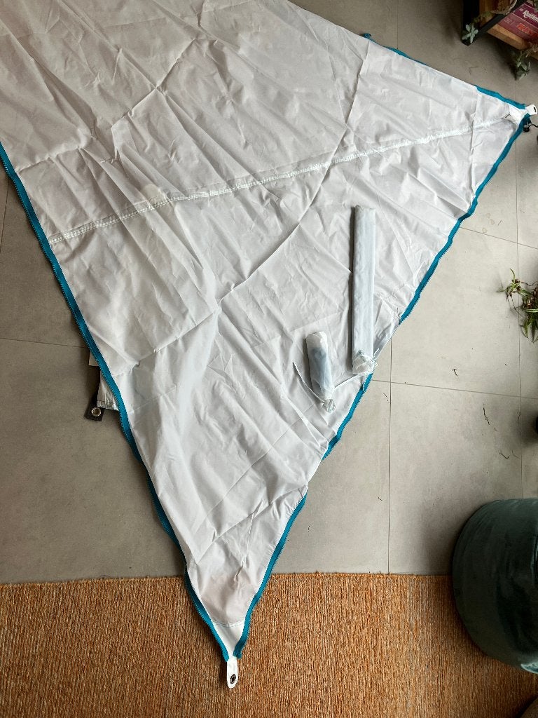 BENT zonnetent driehoek wit 2,5mx2,5mx2,5m, Caravanes & Camping, Auvents, Enlèvement, Neuf, Polyester, Autres marques