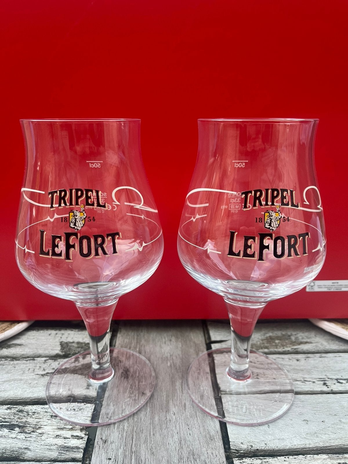 Tripel Le Fort glazen, Verzamelen, Verzenden, Nieuw, Bierglas