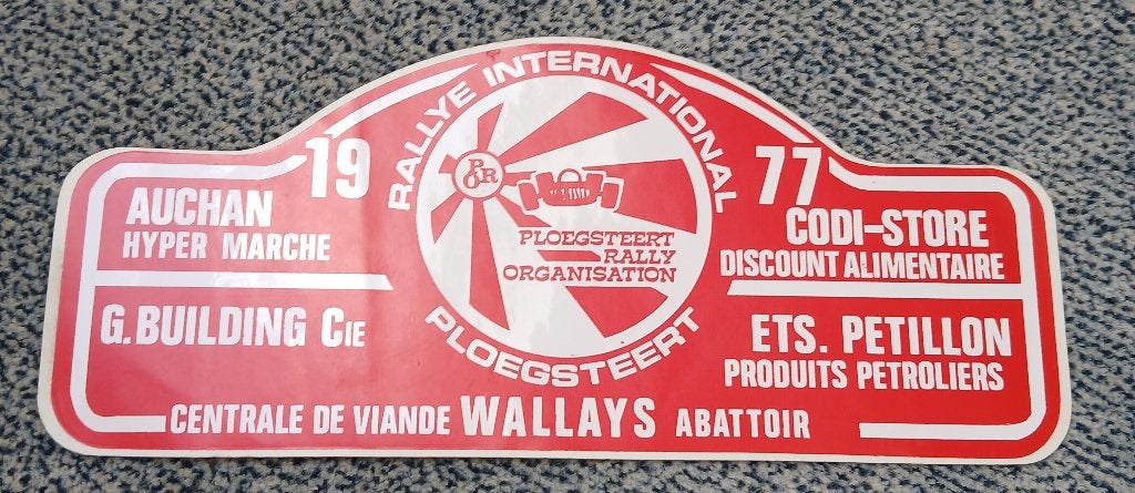 Rally, sticker, Verzenden