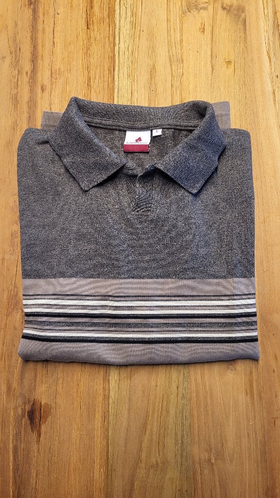 Grijze herenpolo, Enlèvement, Porté, Taille 52/54 (L), Gris
