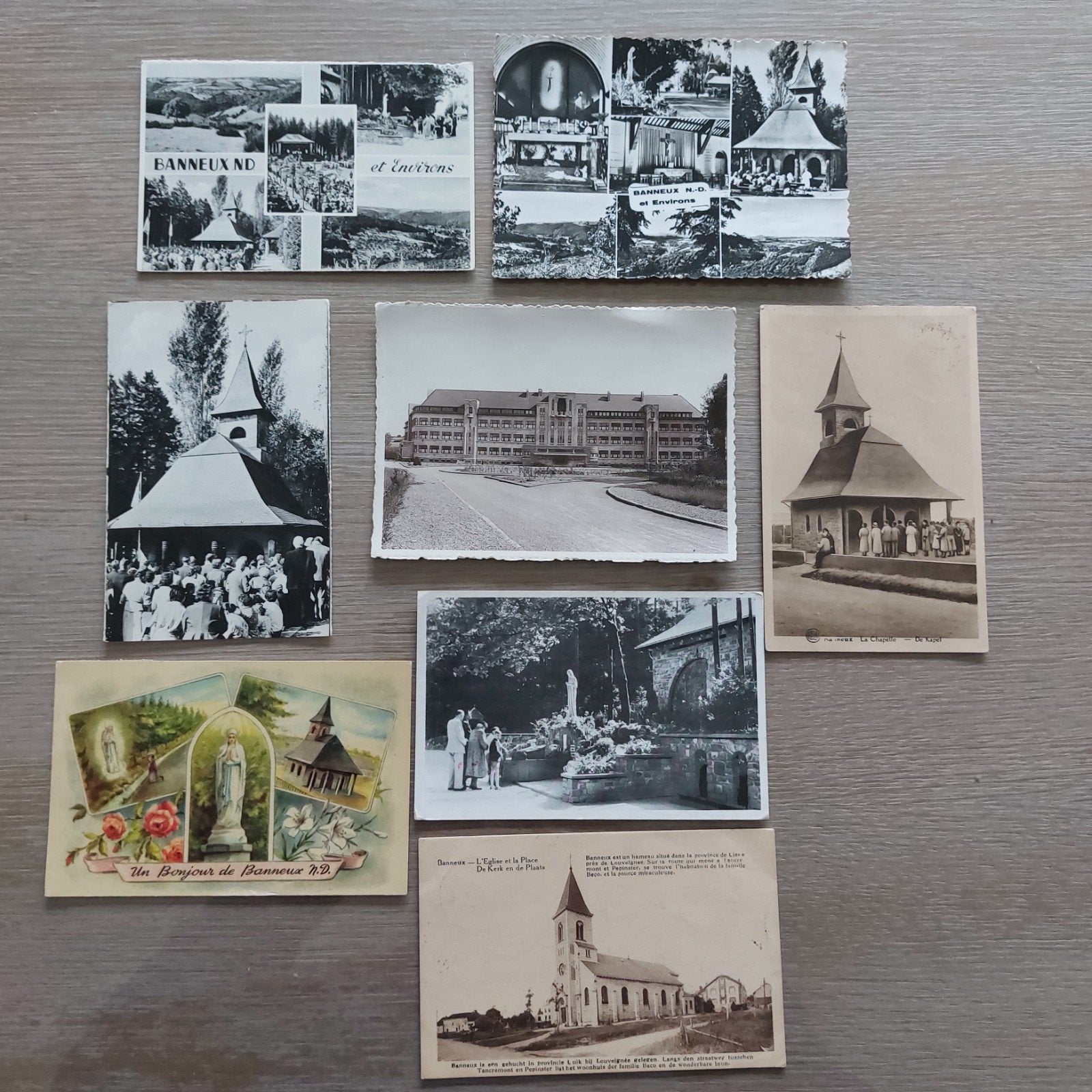 lot van 8 oude postkaarten van Banneux, Collections, Enlèvement ou Envoi