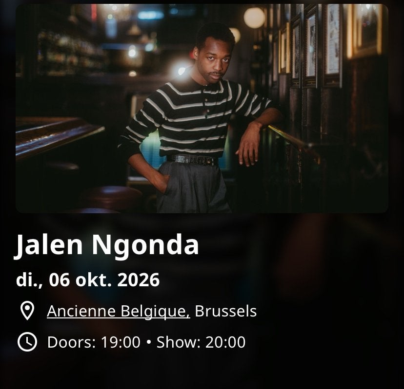 Jalen Ngonda 6 oktober tickets 4 x, Tickets en Kaartjes, Drie personen of meer, Oktober