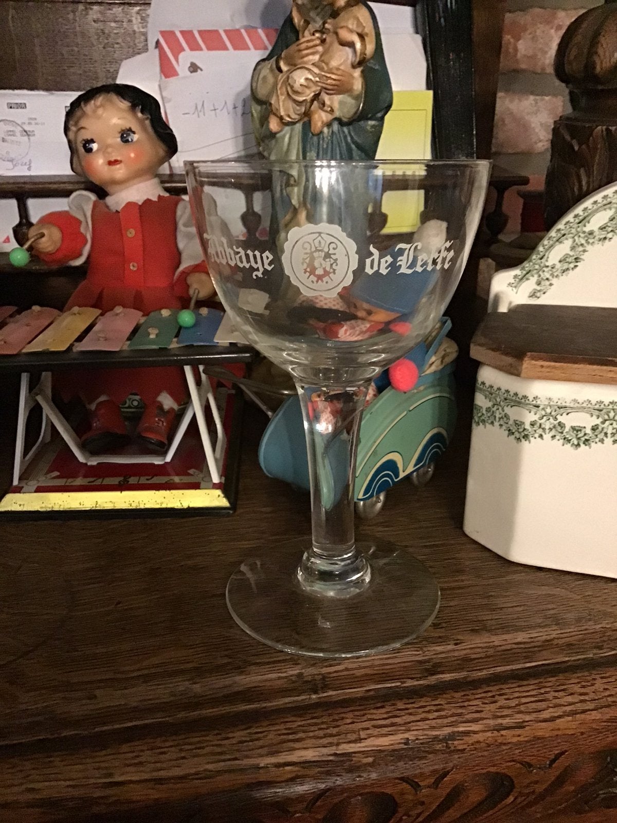 Ancien verre à bière Abbaye de Leffe, Collections, Enlèvement ou Envoi, Comme neuf, Leffe