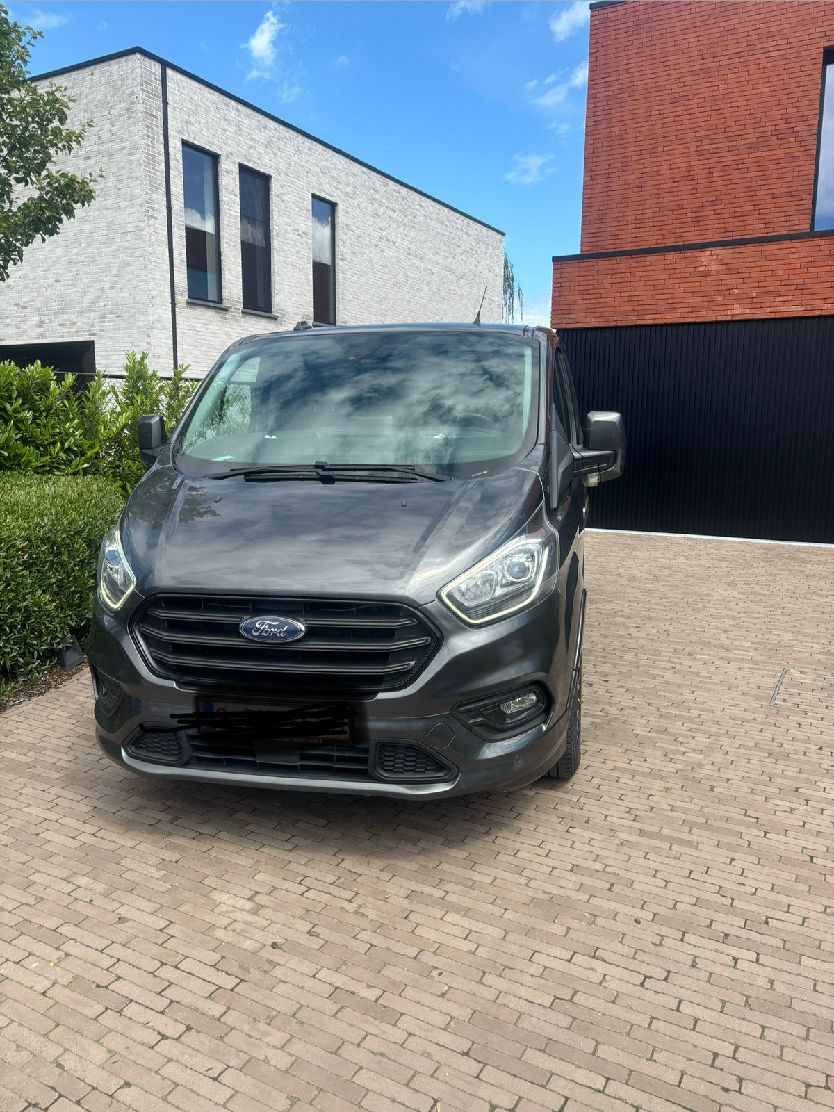 Ford transit custom L2 sport automaat, Auto's, 4 deurs, 2000 kg, Leder en Stof, Diesel