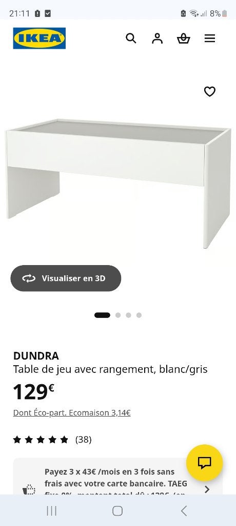 Meuble dundra, Enlèvement, Comme neuf
