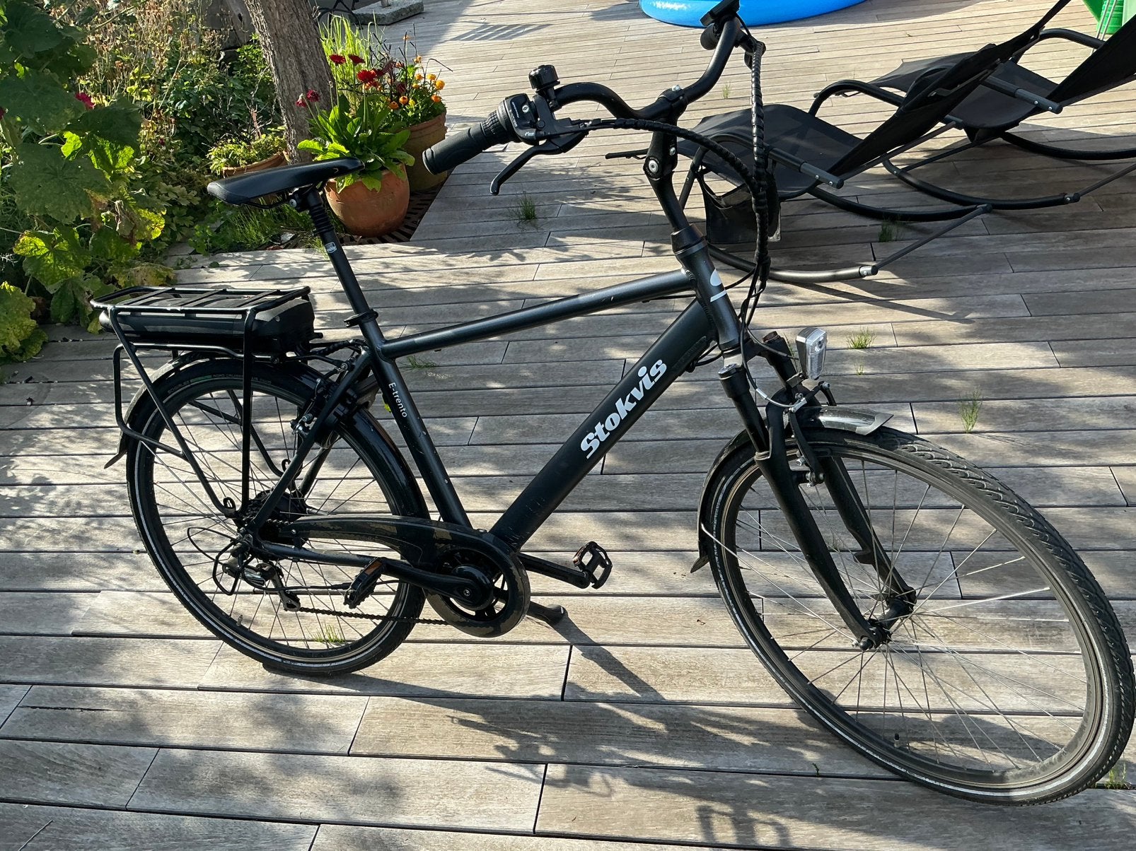 Herenfiets stokvis E Trento Deluxe 540Wh Coal Grey, Gebruikt, 51 tot 55 cm, 50 km per accu of meer, Ophalen