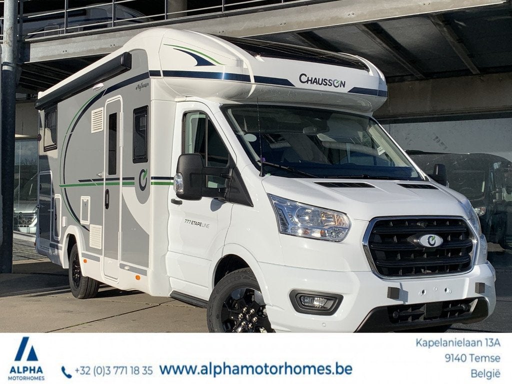 Chausson/777 Etape Line Ford 165 PK automaat/2GWB762, Caravans en Kamperen, Mobilhomes, Automaat, Verwarmde buitenspiegels, 7 tot 8 meter