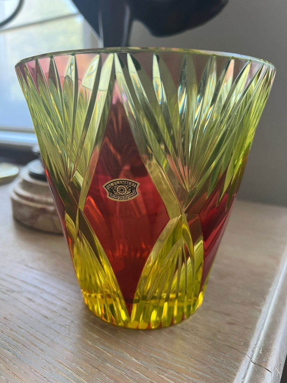 Val Saint Lambert vaas Uranium, Ophalen of Verzenden