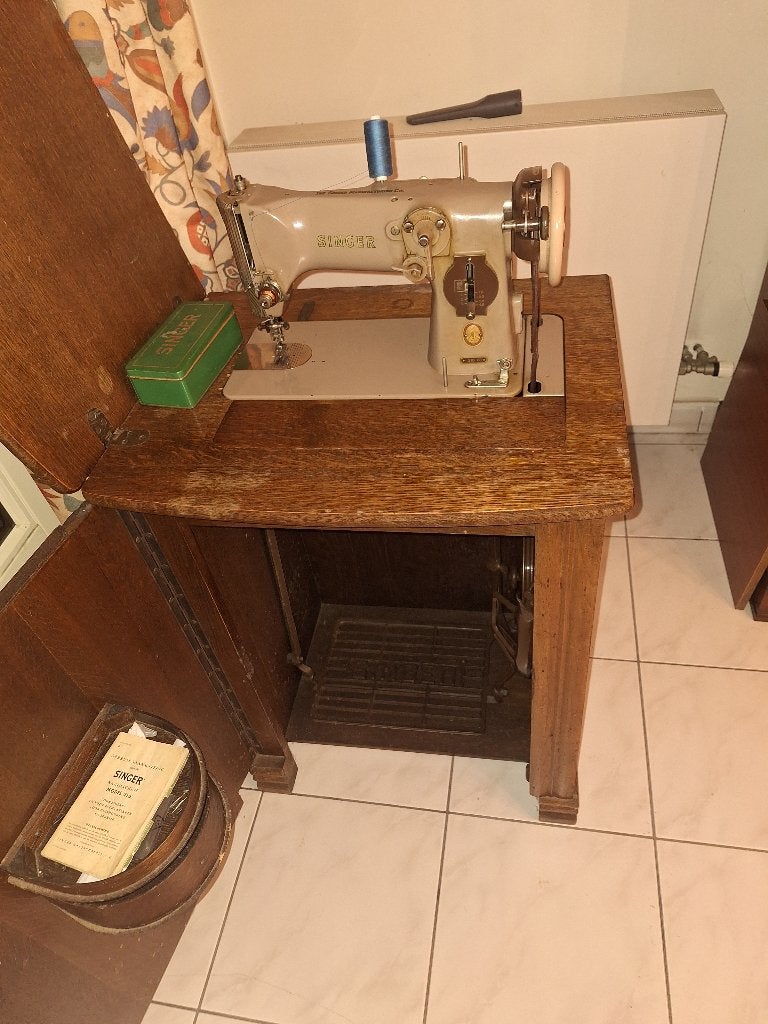 Antieke Singer Naaimachine, Hobby en Vrije tijd, Naaimachines en Toebehoren, Ophalen, Gebruikt, Naaimachine, Singer