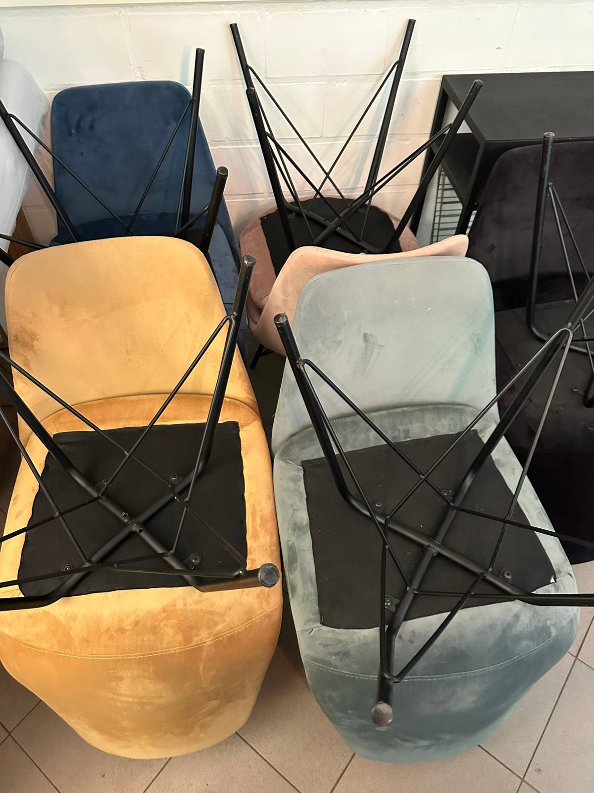 Set eetkamerstoelen, Huis en Inrichting, Stoelen, Ophalen, Gebruikt, Overige kleuren, Stof
