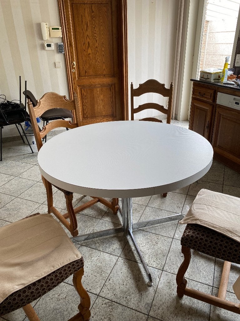 Keukentafel, Ophalen, Gebruikt, 100 tot 150 cm, Rond