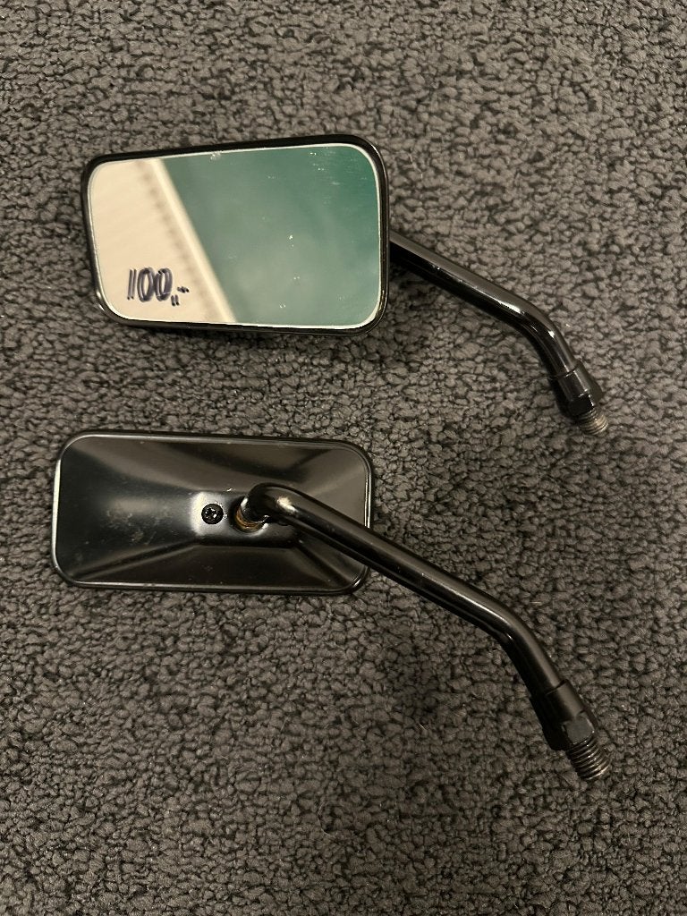 Rectangular Black Motorcycle Mirrors Universal Fit, Enlèvement ou Envoi, Neuf