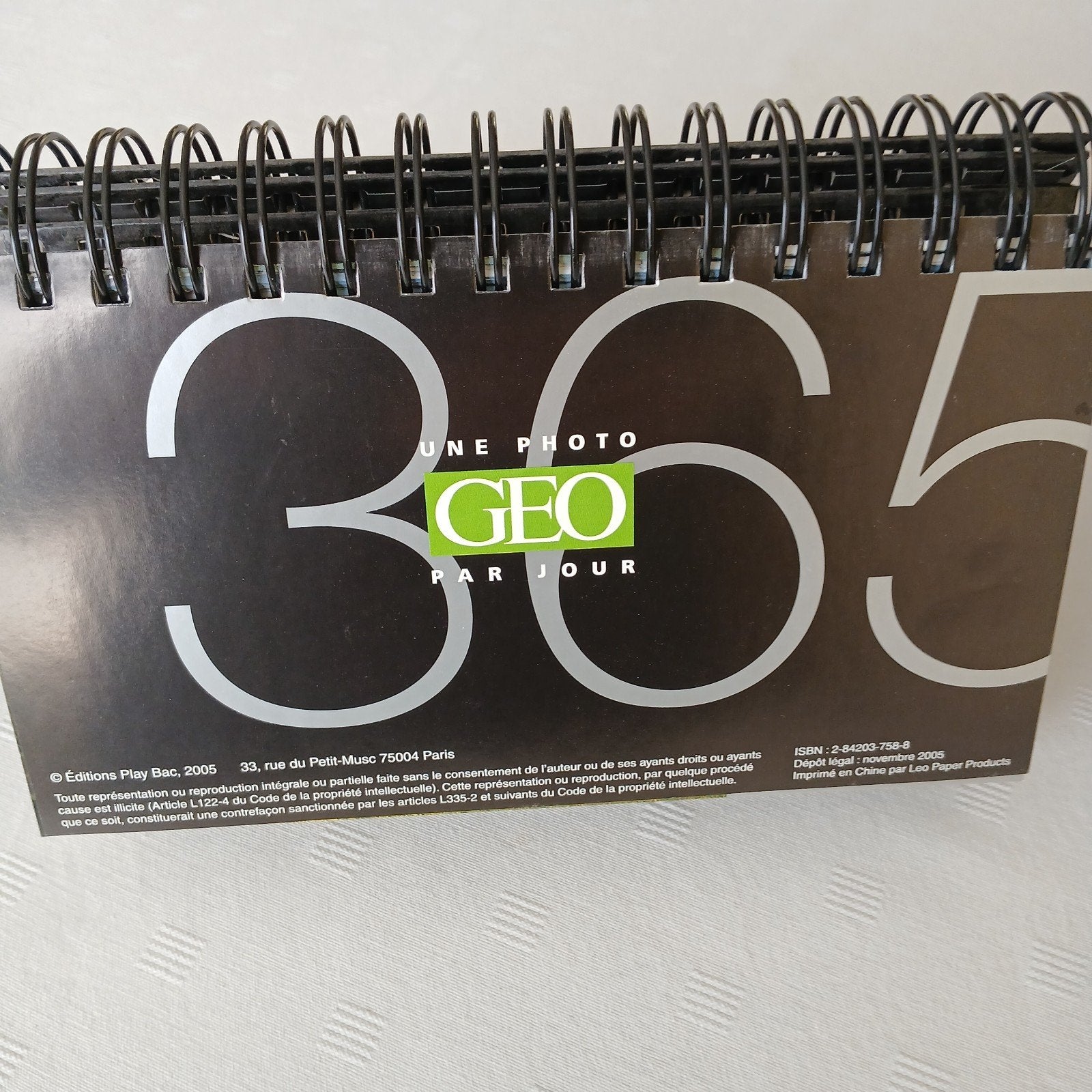 calendrier perpétuel GEO, Enlèvement, Comme neuf