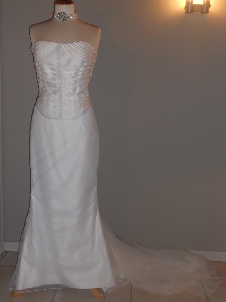 Robe de mariée Nicky Vankets taille 36/38, Taille 36 (S), Comme neuf, Blanc, Nicky Vankets