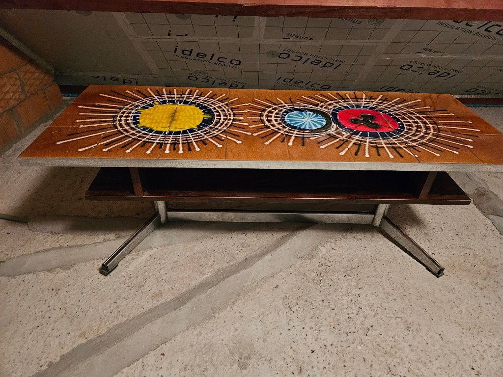 salopntafeltje met kleurrijke tegeltjes, Ophalen, Minder dan 50 cm, 100 tot 150 cm, Overige materialen