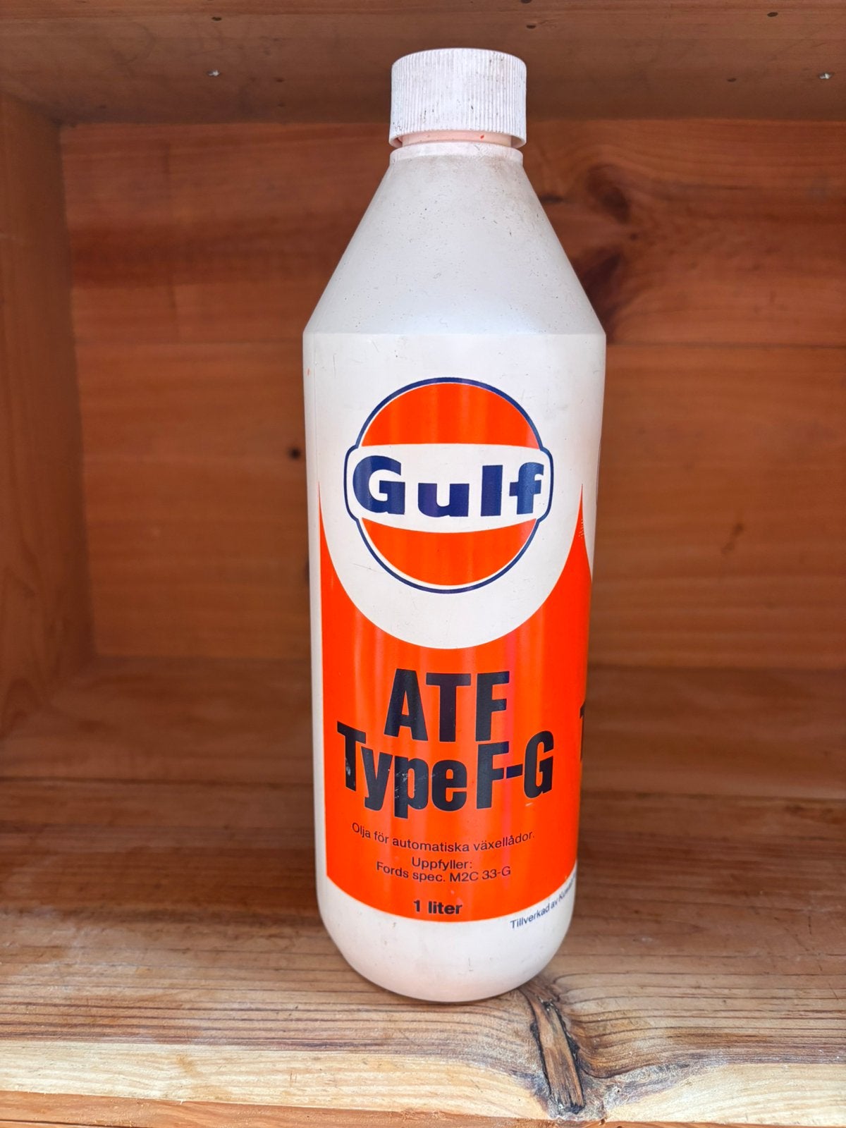 Ancienne bouteille d’huile gulf olieblik plastique, Collections, Enlèvement ou Envoi