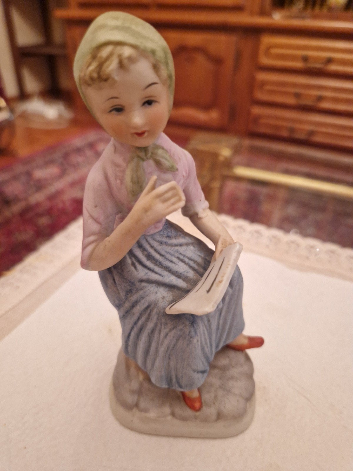 Figurine Biscuit Porcelaine, Enlèvement, Comme neuf