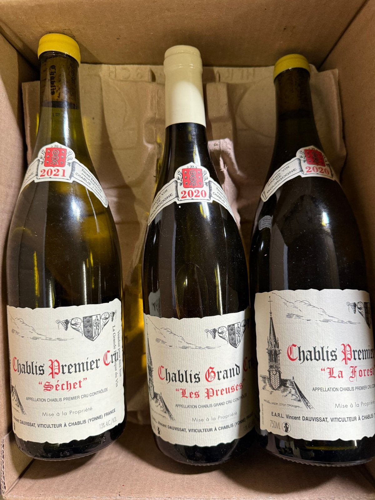 Vincent Dauvissat grand cru les Preuses, Collections, Vins, Neuf, Enlèvement ou Envoi, Pleine, Vin blanc