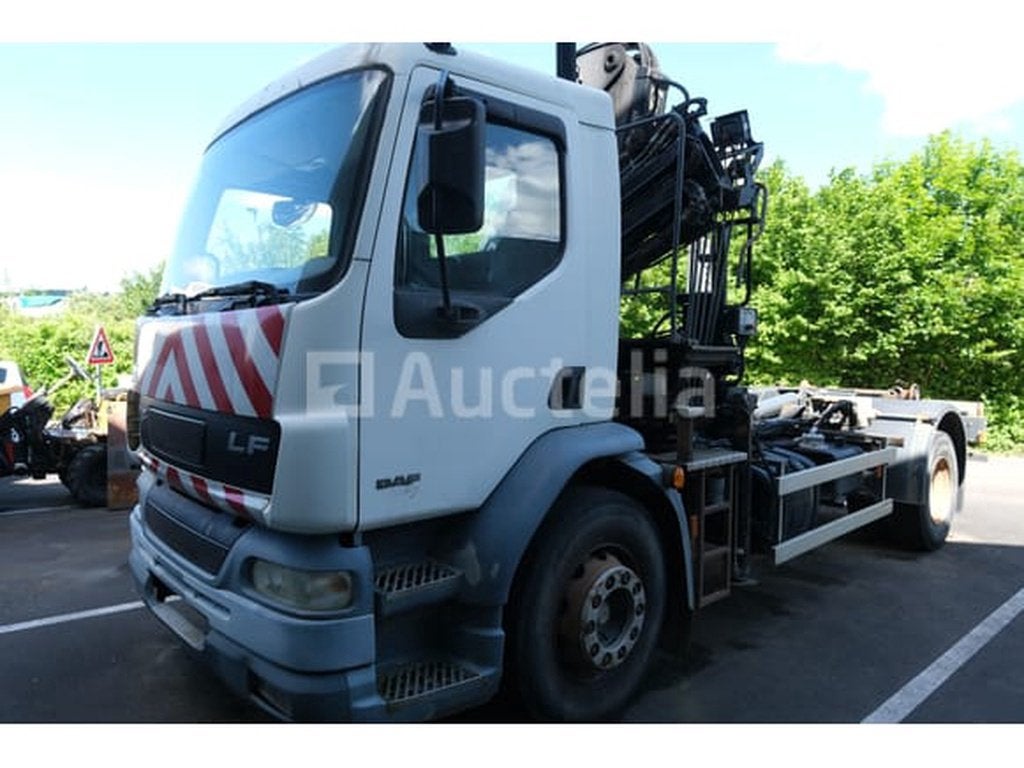 Camion porte container avec grue DAF LF 55.220, Autos, Achat, Entreprise, Autres carburants, DAF
