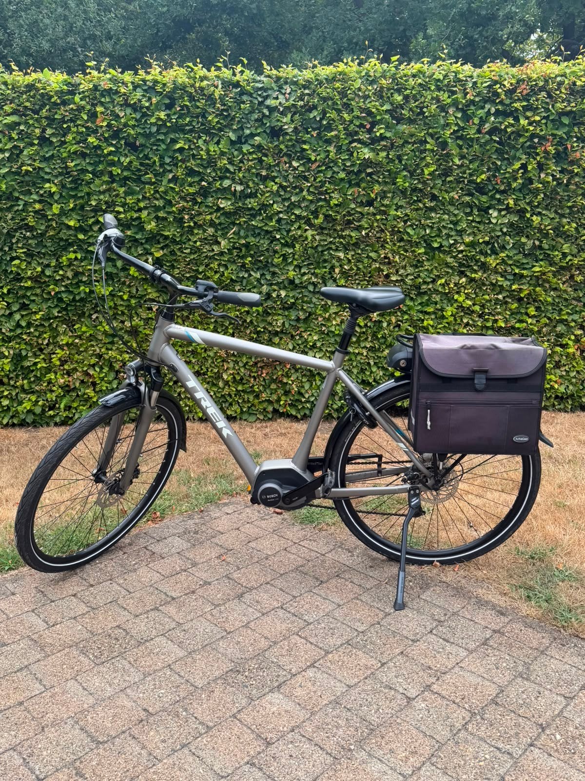 Elektrische herenfiets, merk Trek, Fietsen en Brommers, Zo goed als nieuw, 50 km per accu of meer, 55 tot 59 cm, Ophalen