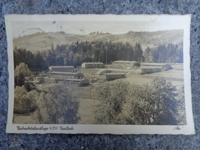 WO 2 postkaart Reichsarbeitsdienst Lager 4/297, Collections, Cartes postales | Étranger, Enlèvement ou Envoi, 1920 à 1940, Affranchie