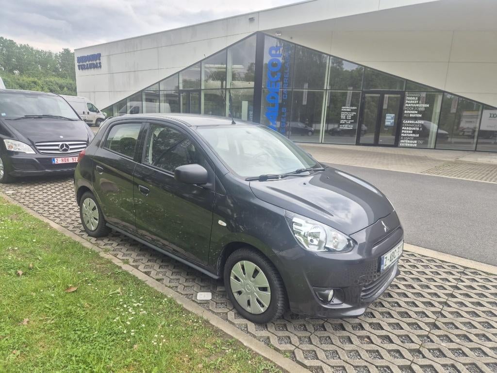 Mitsubishi Space Star 1.0i - Airco + Keuring - Garantie, Auto's, Mitsubishi, Voorwielaandrijving, Euro 5, Stof, Zwart