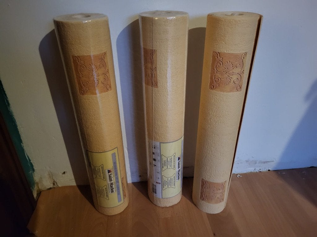 Vynile expansé papier peint Lot de 3 rouleaux, Maison & Meubles, Enlèvement, Papier peint