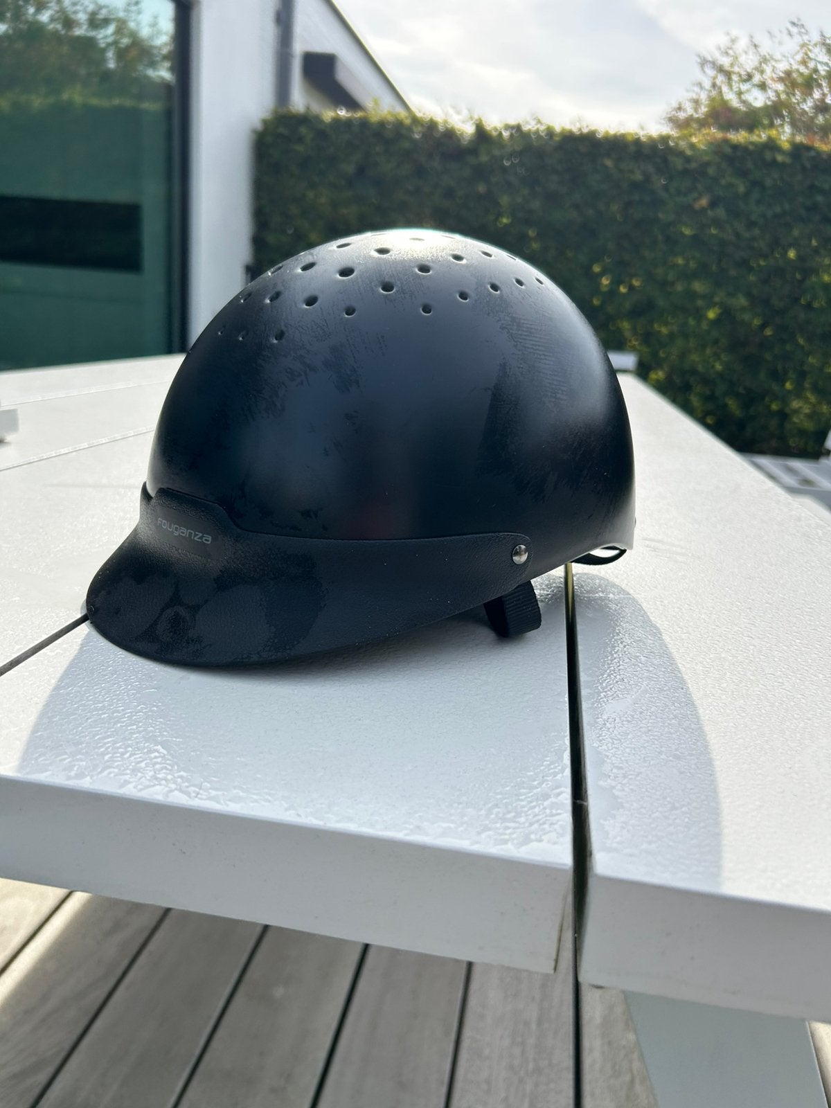 Fouganza paardrijhelm, Dieren en Toebehoren, Ophalen, Zo goed als nieuw, M, Fouganza