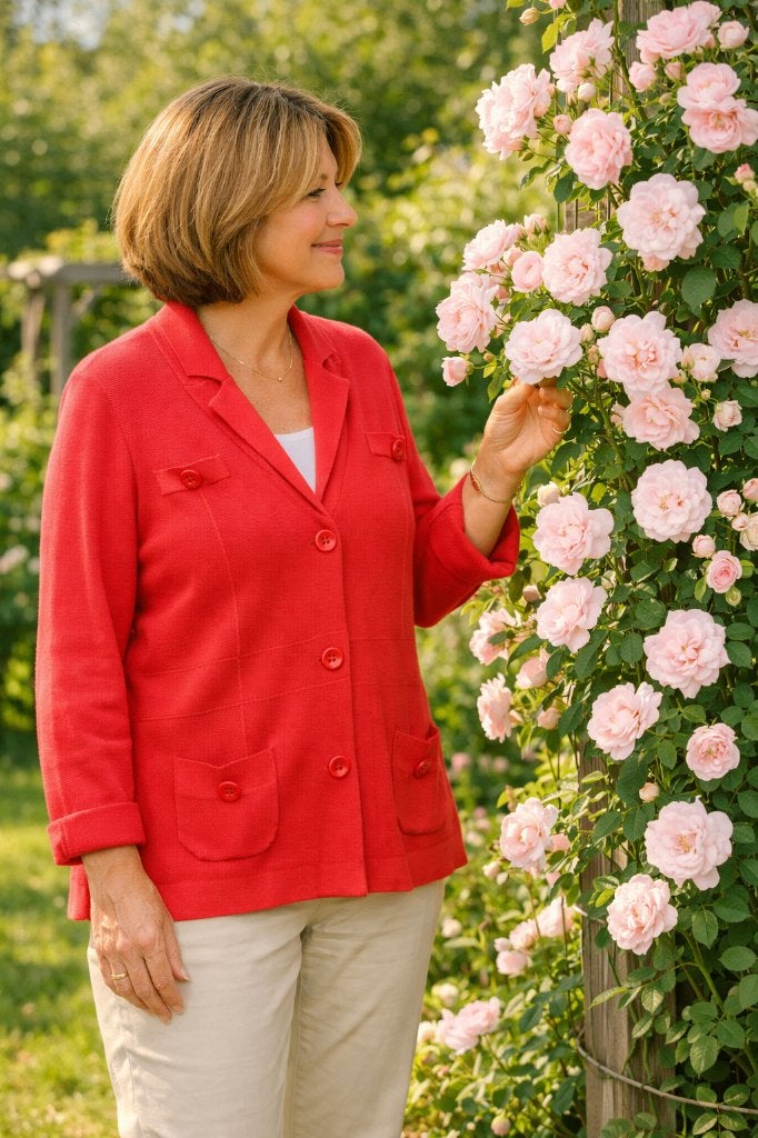 M139. Cardigan / Veste femme pour dame de taille 46, Rouge, Mayerline, Taille 46/48 (XL) ou plus grande, Enlèvement ou Envoi
