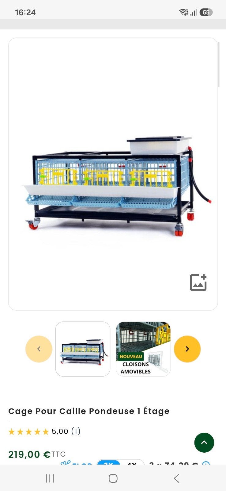 Cage cailles pondeuse, Animaux & Accessoires, Volatiles | Accessoires, Enlèvement