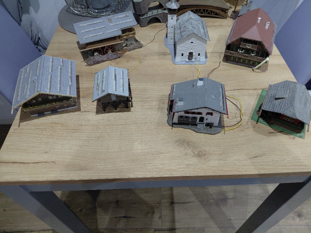 Ho 1:87 lot 1 chalet maison, Enlèvement ou Envoi, Utilisé, Pont, Tunnel ou Bâtiment