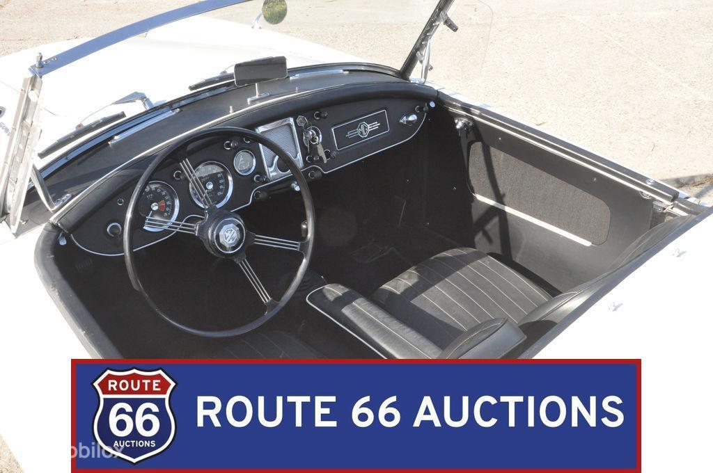 MG MGA 1600 Cabriolet | 1962 | Route 66 Auctions, Zwart, Bedrijf, Handgeschakeld, Overige carrosserie