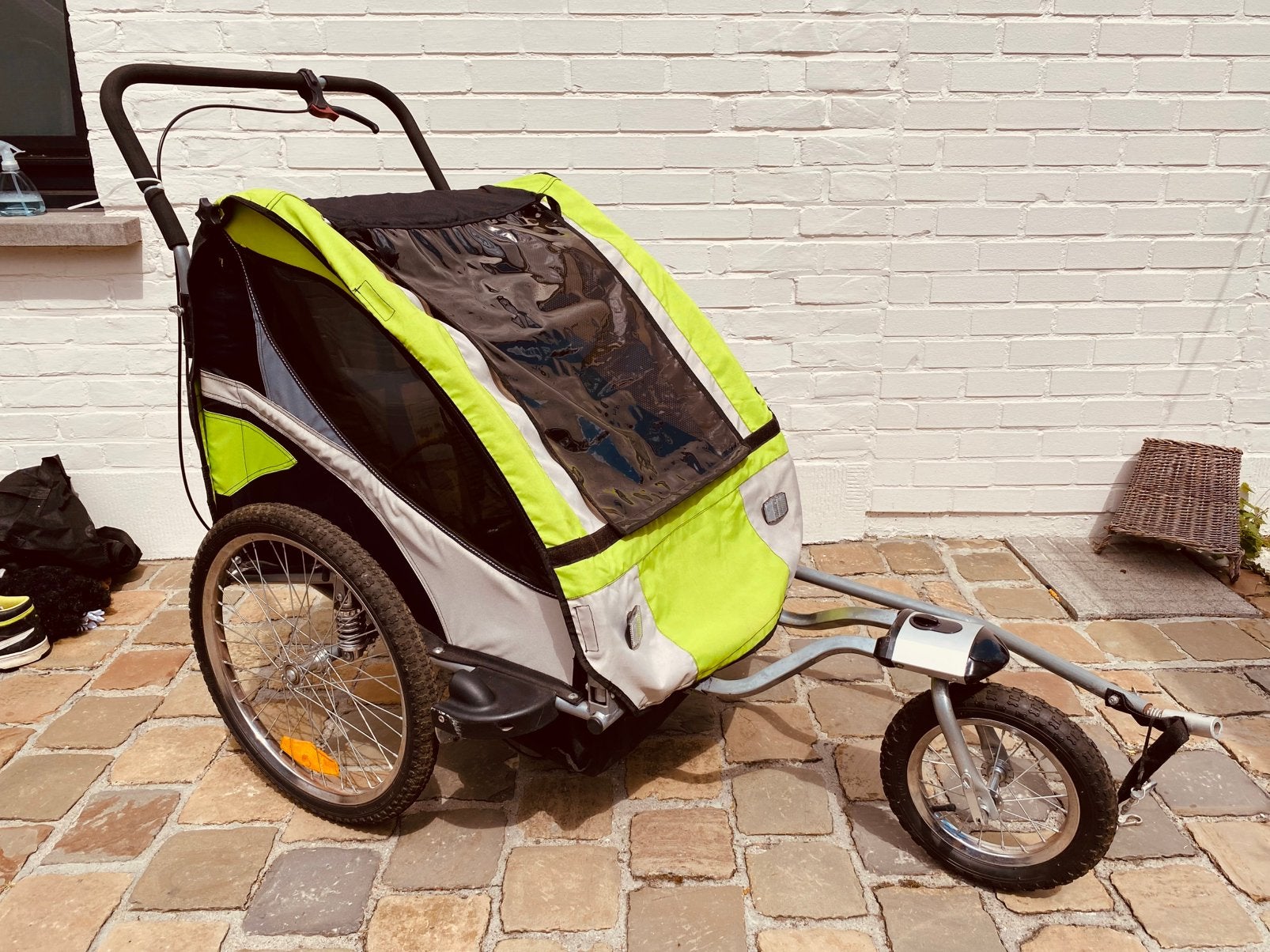 Fietskar / Jogger – Fietsaanhanger & Wandelwagen, Ophalen, Gebruikt, Vering