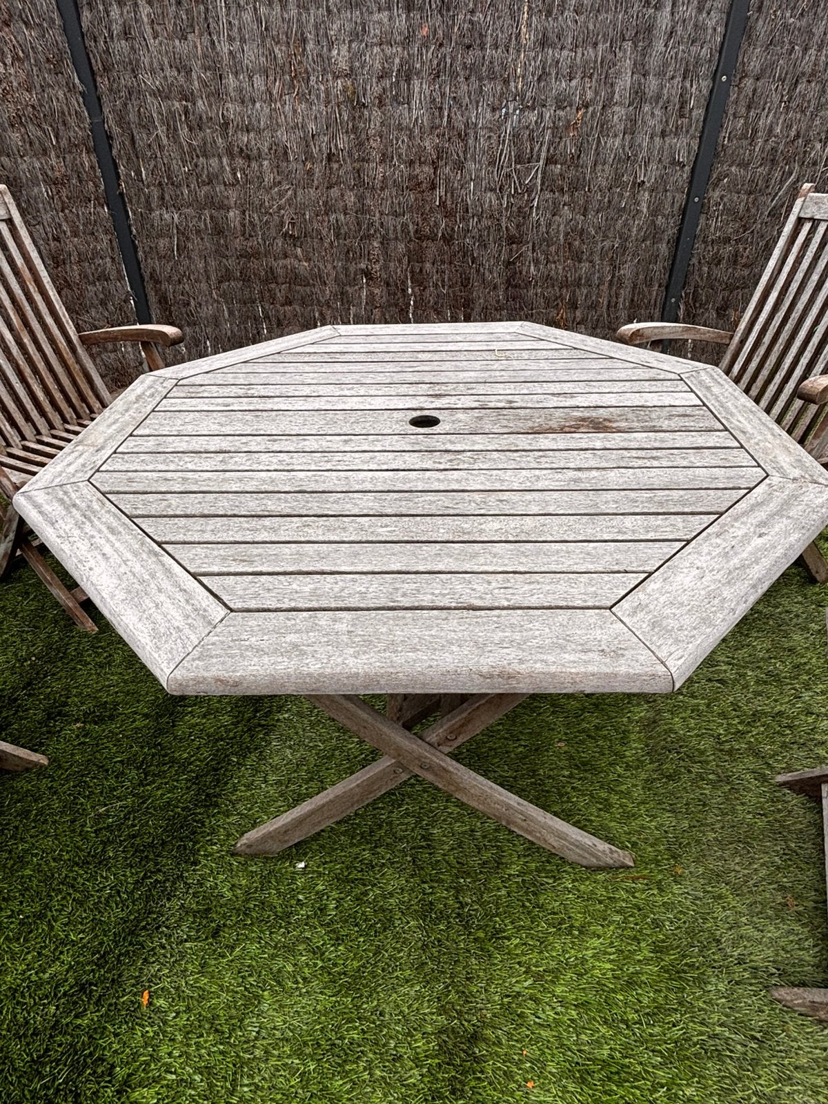 Teakhout tafel, Ophalen, Gebruikt, Teakhout, Tuinset