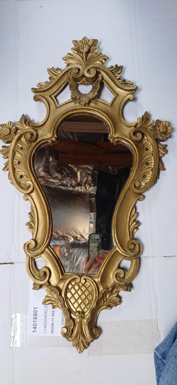 Vintage gouden spiegel, Antiek en Kunst, Antiek | Spiegels, Ophalen