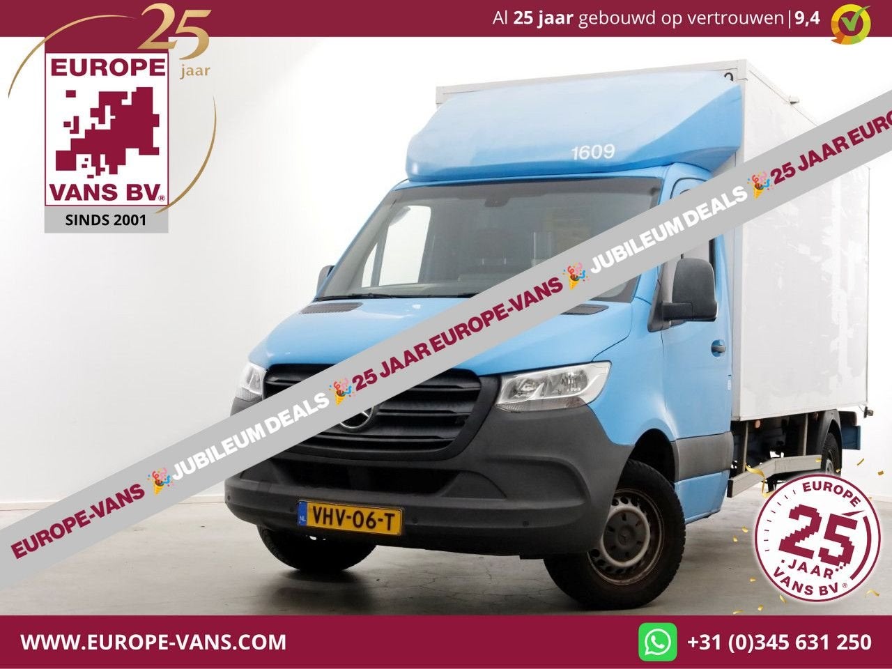 Mercedes-Benz Sprinter 311 CDI 115pk E6 RWD Bakwagen met ach, Auto's, Blauw, Mercedes-Benz, Bedrijf, ABS