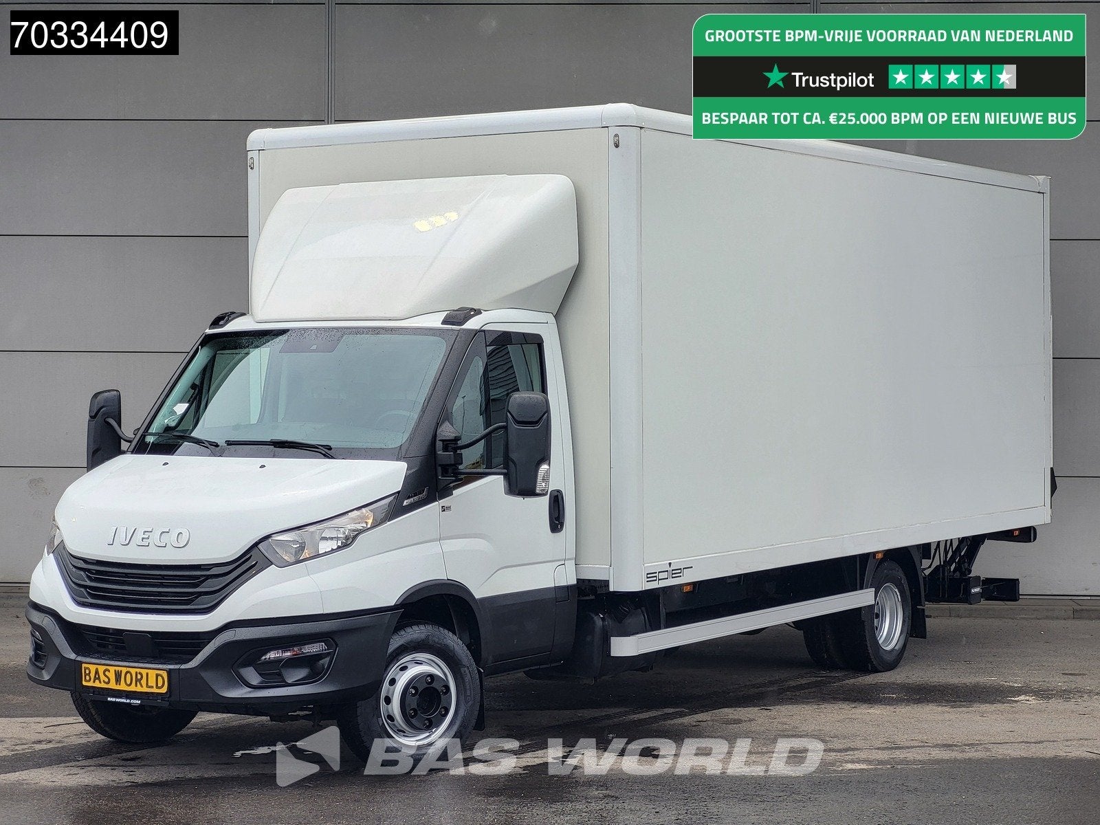 Iveco Daily 72C21 3.0L Automaat 1000KG Laadklep Luchtvering, Stof, Gebruikt, Euro 6, 4 cilinders