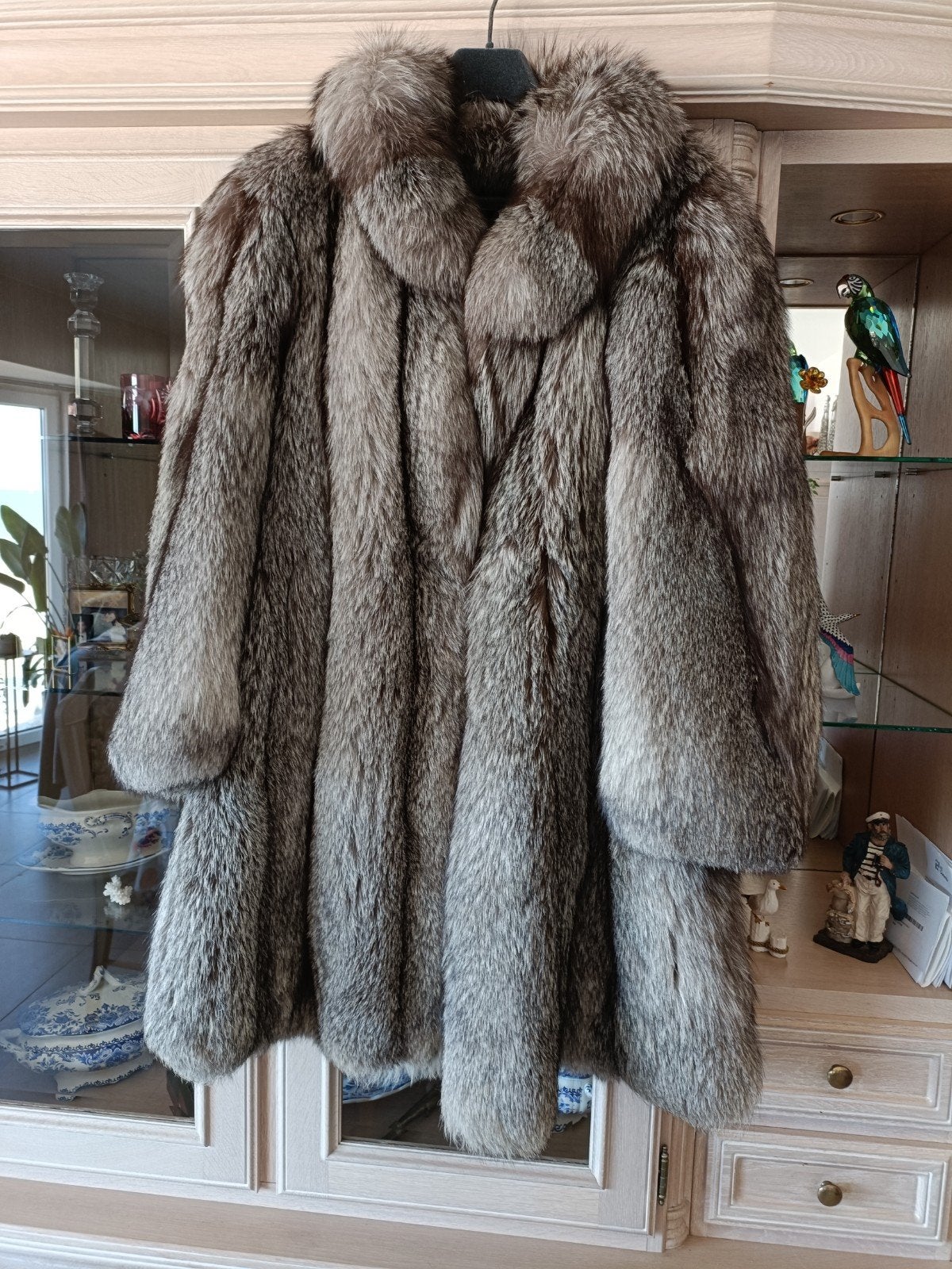 manteau fourrure Renard Argenté, Neuf, Taille 38/40 (M), Voir photos, Enlèvement