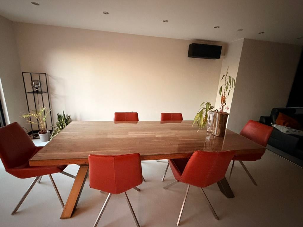 Houten eettafel (gereserveerd), Ophalen, Gebruikt, 100 tot 150 cm, 200 cm of meer