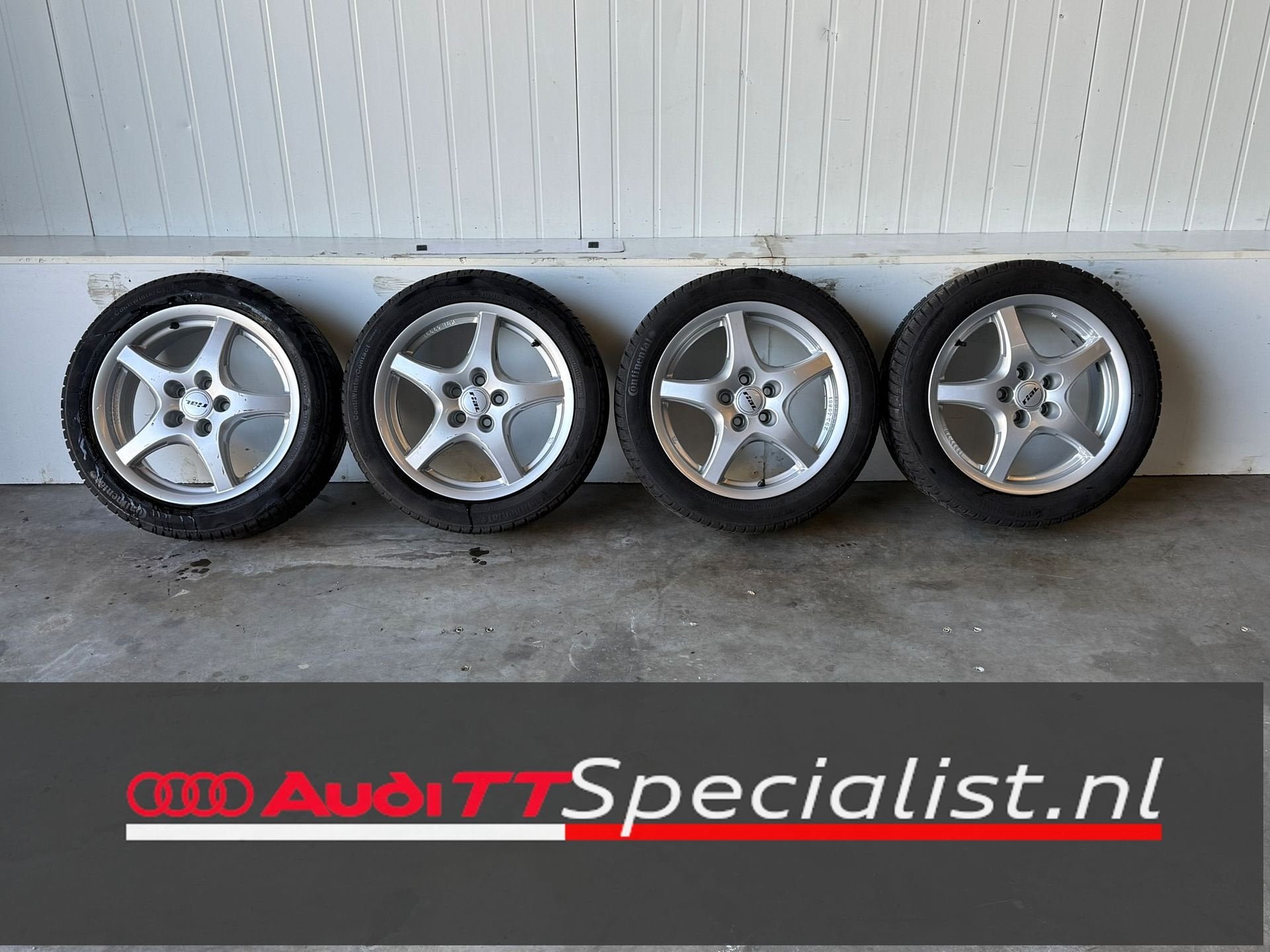 Winterbanden set op 16 inch velgen 5x100 Audi A1 2010-2018, Pneus et Jantes, Pneus hiver, -, 16 pouces