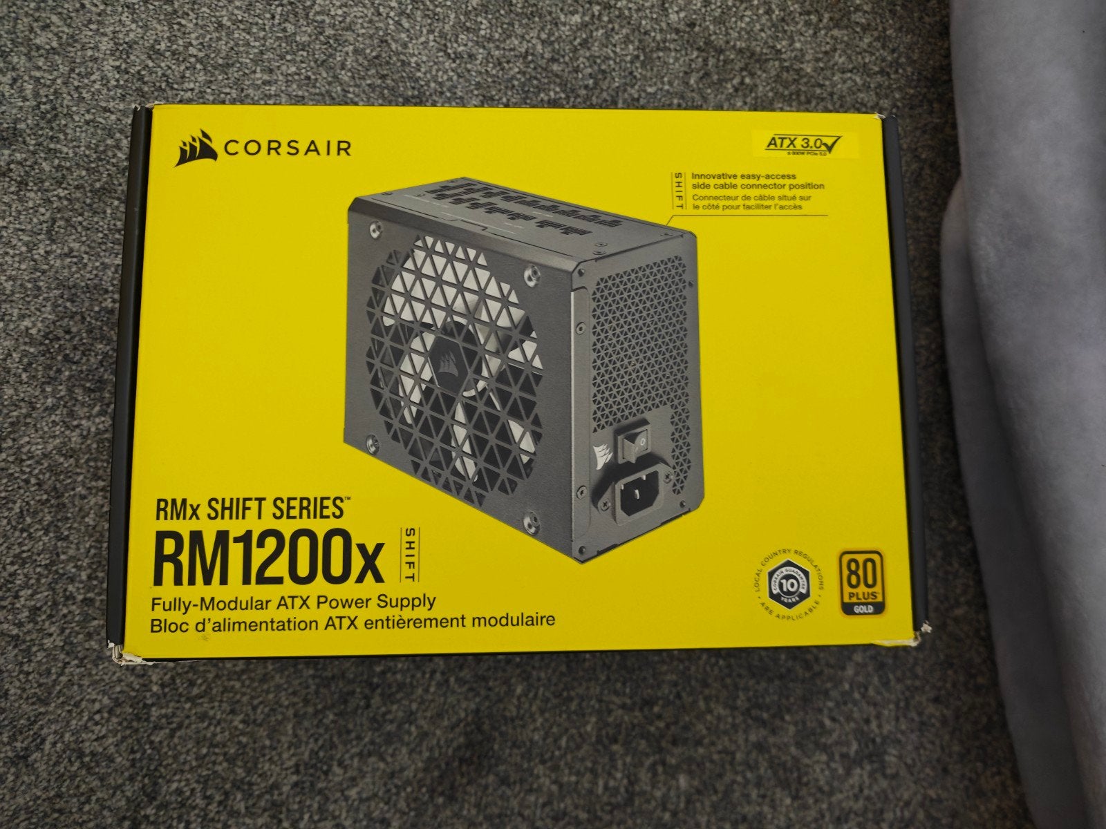 Bloc d'alimentation Corsair RM1200X Shift 1200 W, Enlèvement