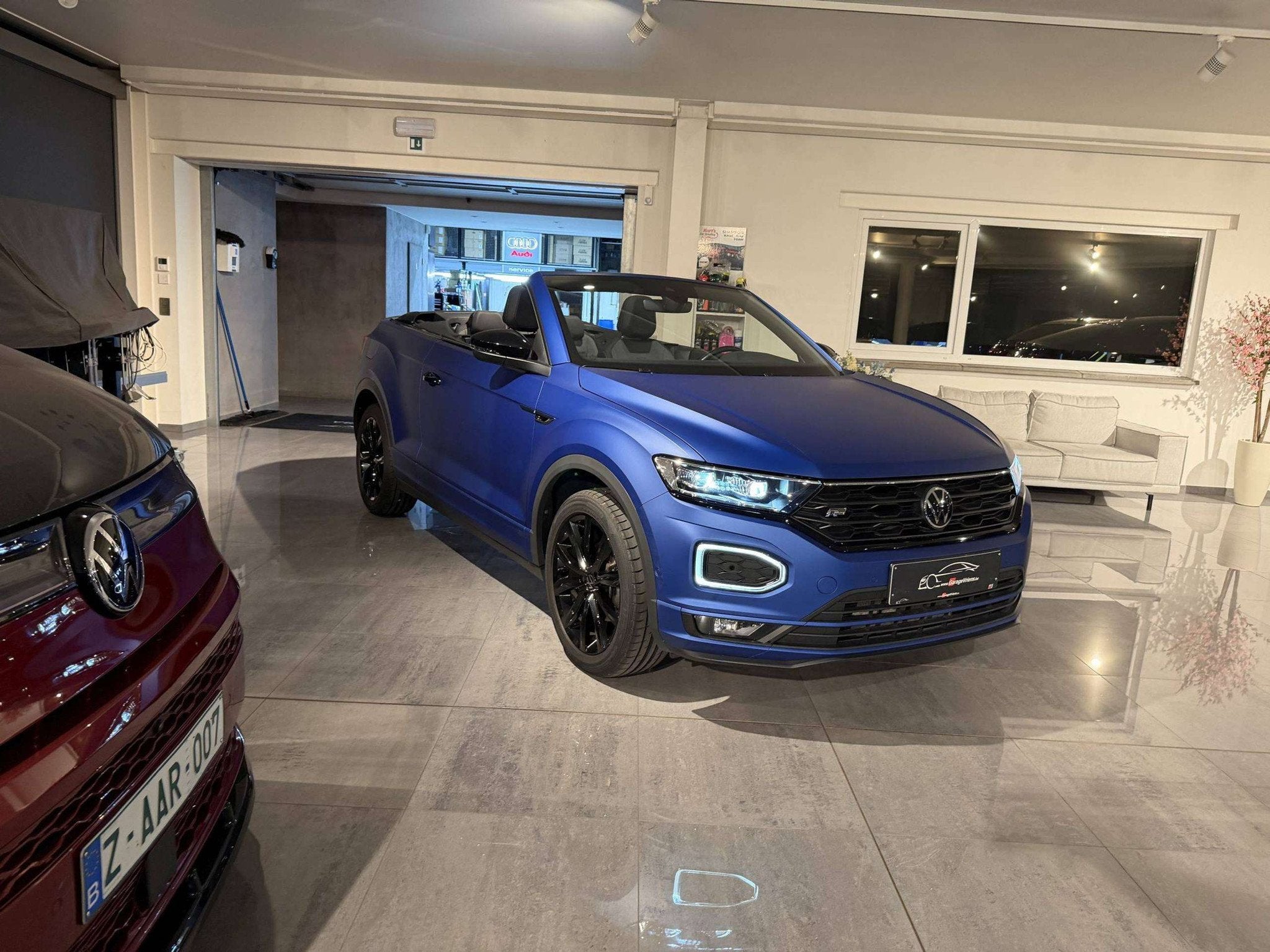 Volkswagen T-Roc CABRIO 3x R-LINE * NAVI * LED * CAM * BLACK, Auto's, 4 zetels, 4 cilinders, Cabriolet, Blauw