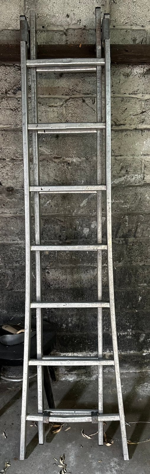 Aluminium ladder 3,5 hoog, Doe-het-zelf en Bouw, Ladders en Trappen, Ophalen, Gebruikt, Ladder, Opvouwbaar of Inschuifbaar
