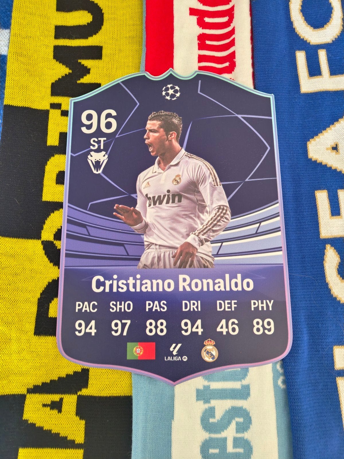Voetbalkaartje (37cmx25cm) - Cristiano Ronaldo, Enlèvement ou Envoi, Comme neuf, Image