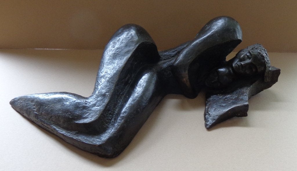 BETTY WACHSSTOCK / MOEDERSCHAP / SCULPTUUR BRONS / L= 68cm, Enlèvement, Brons