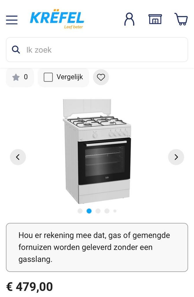 keuken fornuis op gas, Elektronische apparatuur, Fornuizen, Ophalen, Zo goed als nieuw