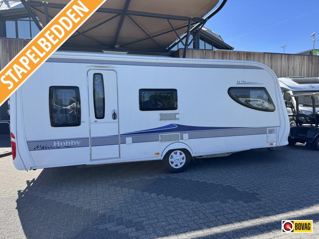Hobby La Vita 560 KMFE 2010 MOVER + NIEUWE TENT!, Caravans en Kamperen, Caravans, tot en met 6, 1250 - 1500 kg, Rondzit, Hobby